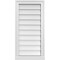 Ekena Millwork Vertical Surface Mount PVC Gable Vent w/ 2"W x 2"H , Brickmould Sill Frame, 16"W x 32"H GVPVE16X3203SN - alternate 1